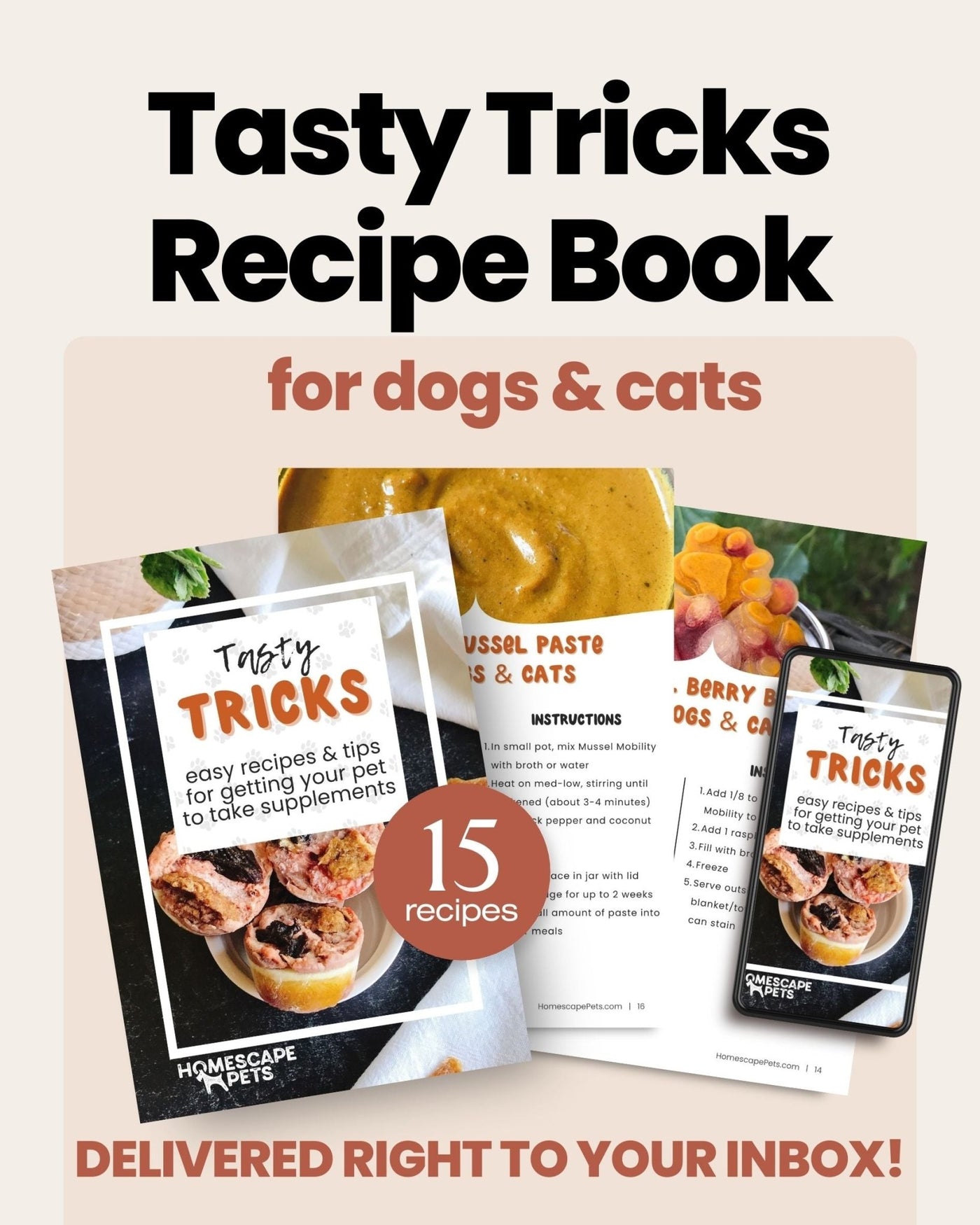 Tasty Tricks Recipe E-Book for Dogs and Cats - Homescape Pets